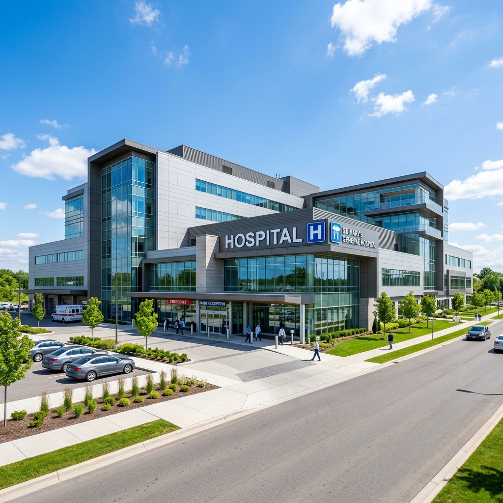 Modern Hospital Building
